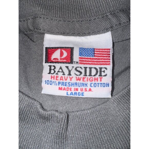 Bayside Heavy Weight "Rogue Spirits" Graphic T-Shirt L Gray USA - Picture 2 of 6
